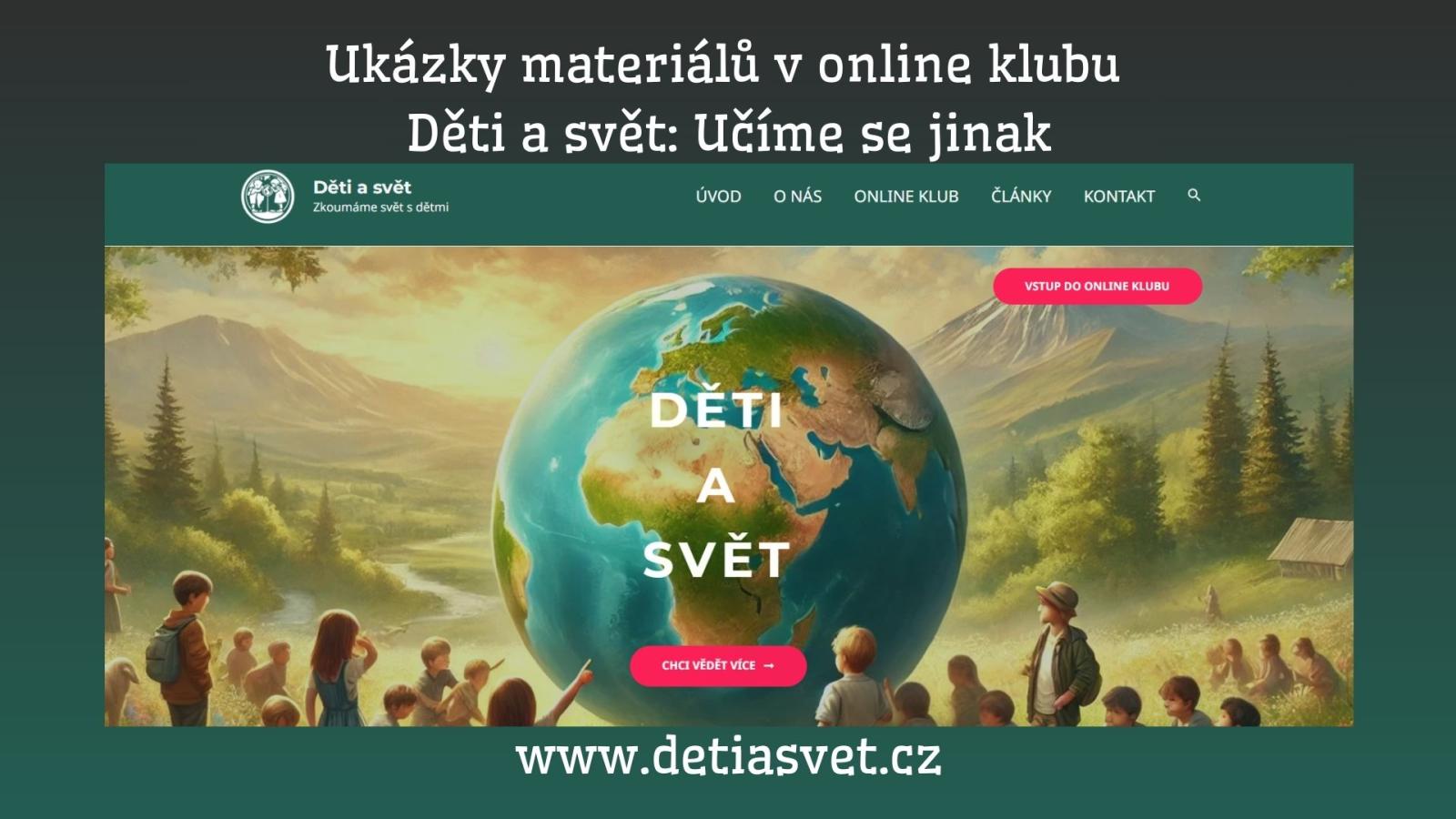 Co vás čeká v online klubu Děti a svět?